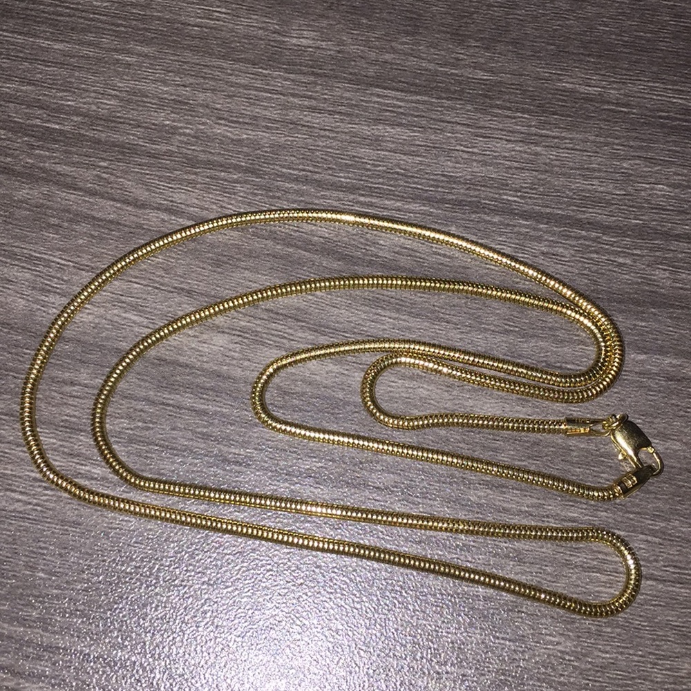 o.i. Italian 14K Gold snake necklace